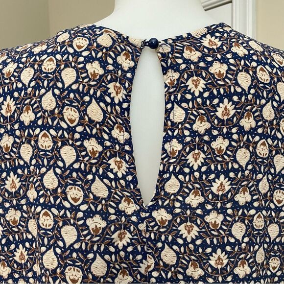 SEA NEW YORK Floral Peekaboo Lace Neckline Sleeveless Shift Sundress sz 10 - Picture 6 of 9